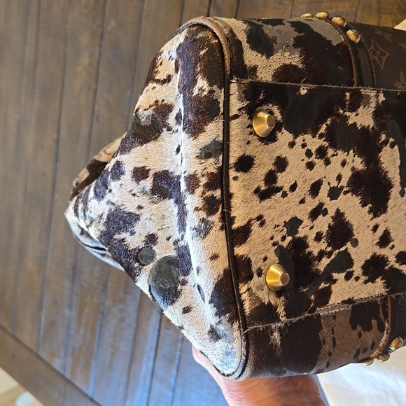 Cowhide Pony Hair REPURPOSED LV Satchel - Picture 14 of 16
